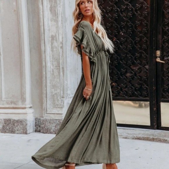 New Backless Boho Maxi Dress Long Gauze Beach Dress - Picture 9 of 13